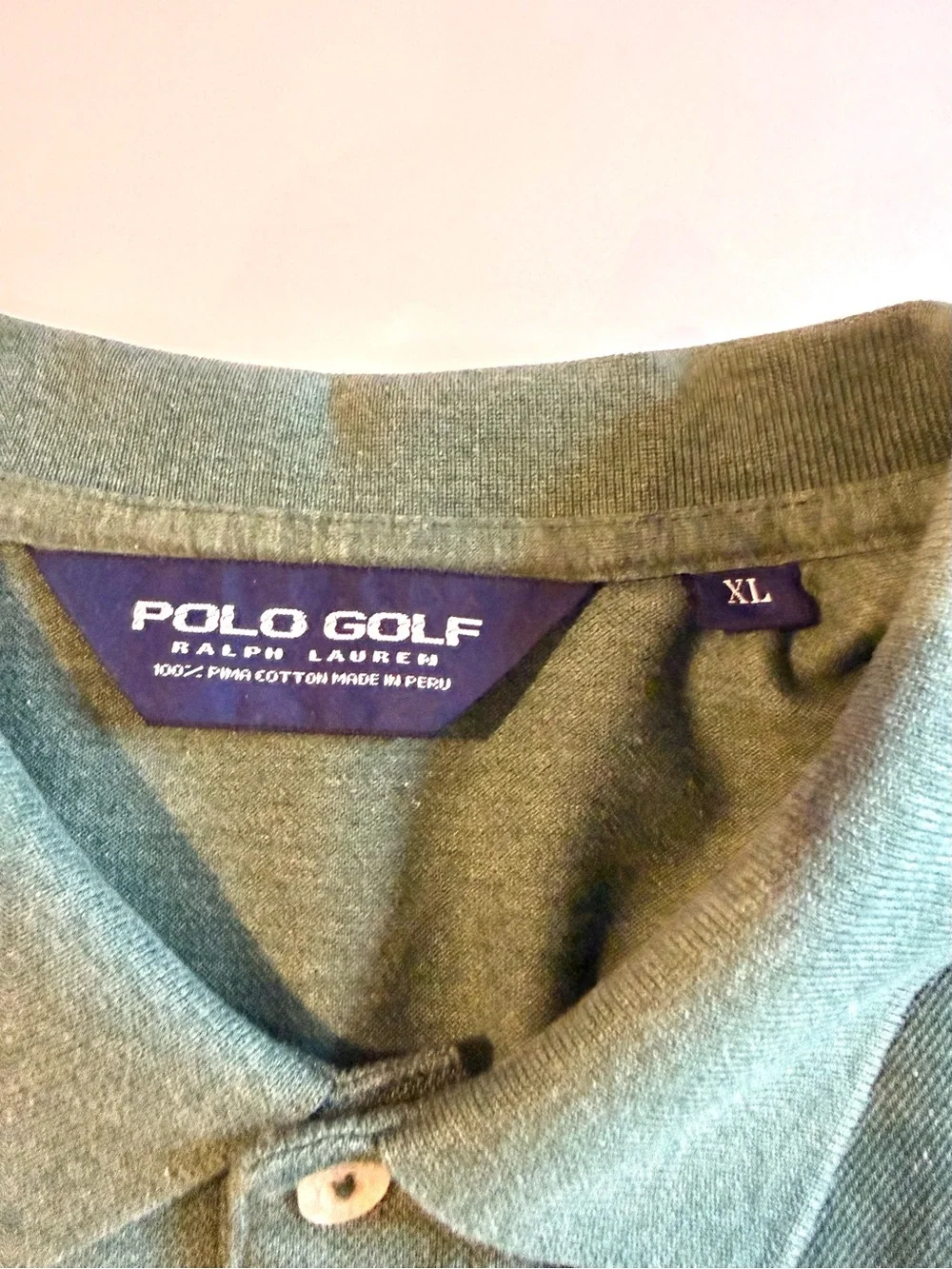 Polo Golf Ralph Lauren Long Sleeve Shirt Mens XL Pima Cotton Green